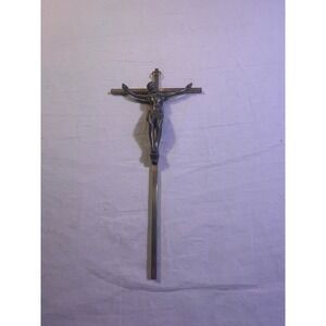 Vintage Religious Crucifix Jesus Christ Wall Hanging INRI Cross Decor